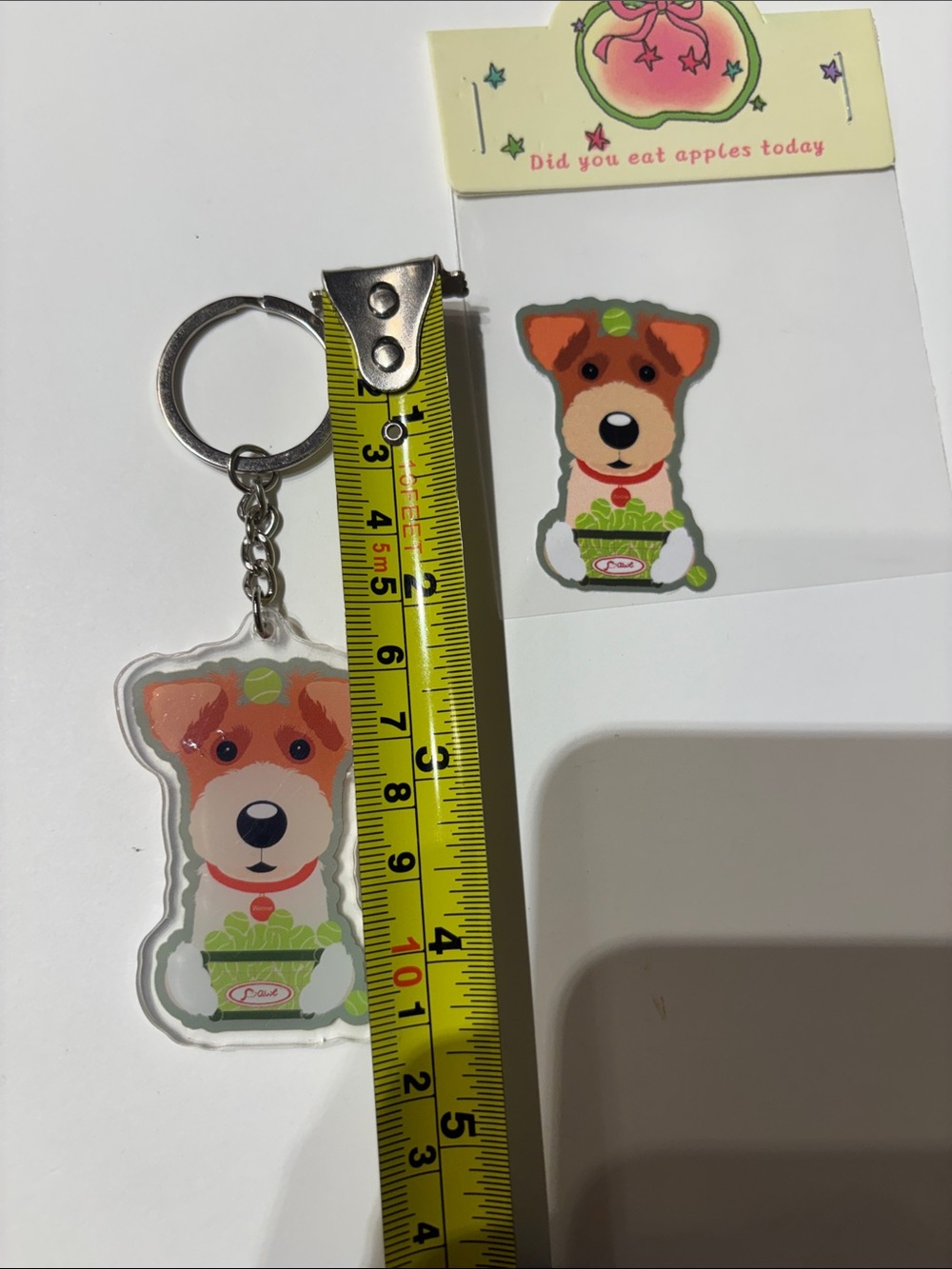 Wire-Fox Terrier Keychain and Sticker Set - Picture 5 of 7